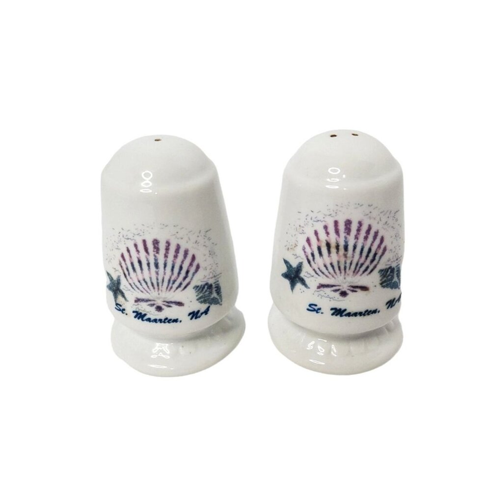 Vintage Collectible St Maarten, NA Souvenier Ceramic Salt & Pepper Shakers